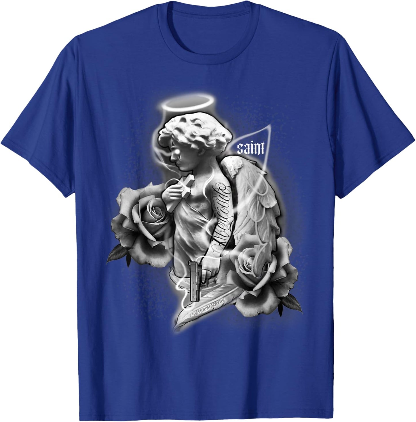 Angel x Saint x Roses Tattoo T-Shirt - T-Shirt | Royal