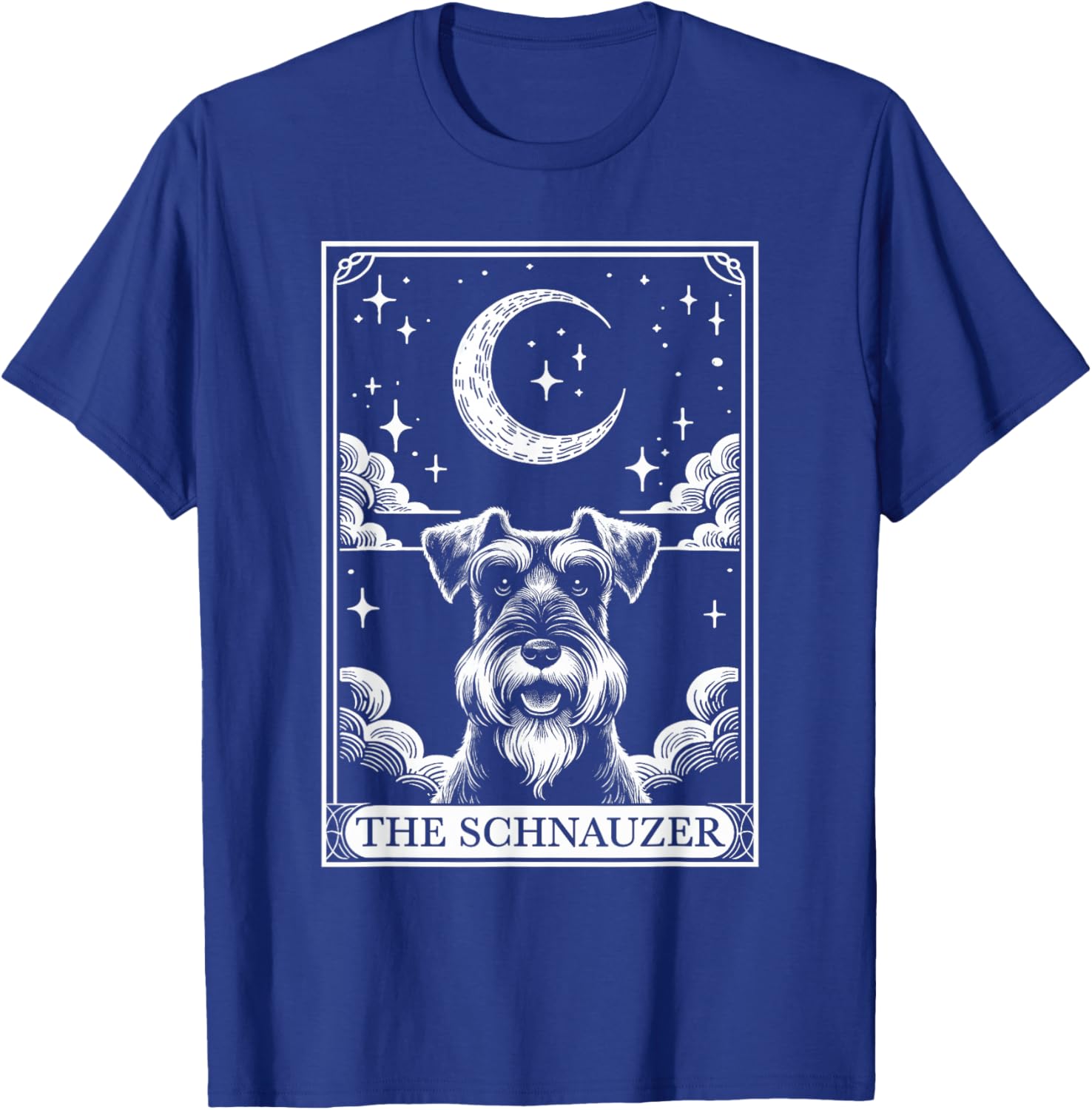 Tarot Card Vintage Crescent Moon Miniature Schnauzer Dog Mom T-Shirt - T-Shirt | Royal
