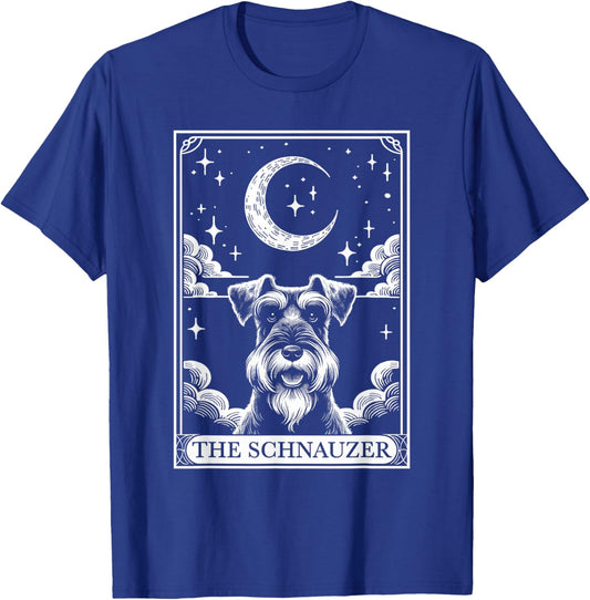 Tarot Card Vintage Crescent Moon Miniature Schnauzer Dog Mom T-Shirt - T-Shirt | Royal