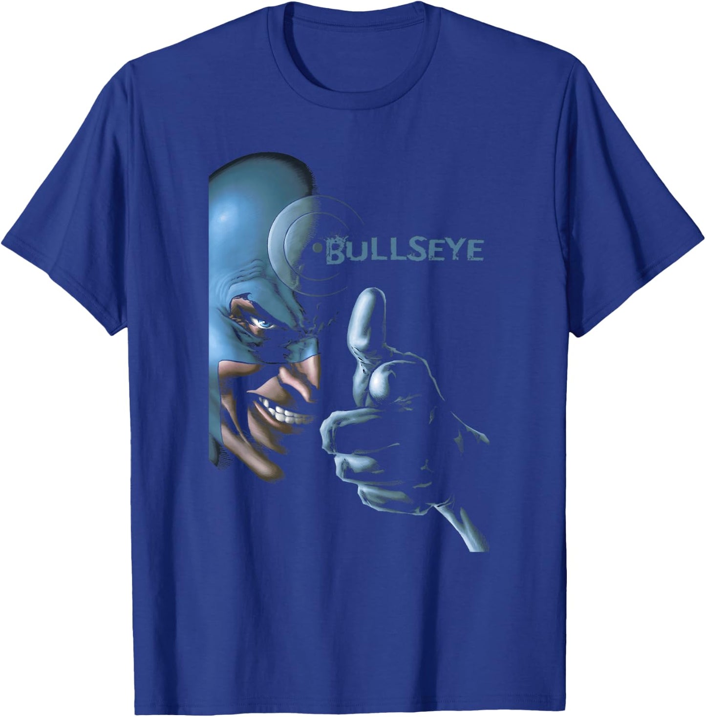Marvel Comics Vintage Bullseye Big Face Poster T-Shirt - T-Shirt | Royal