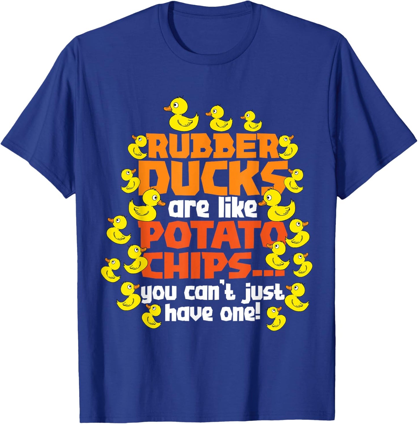 Duck Lover Art Men Women Boys Girls Rubber Duck Funny Ducks T-Shirt - T-Shirt | Royal