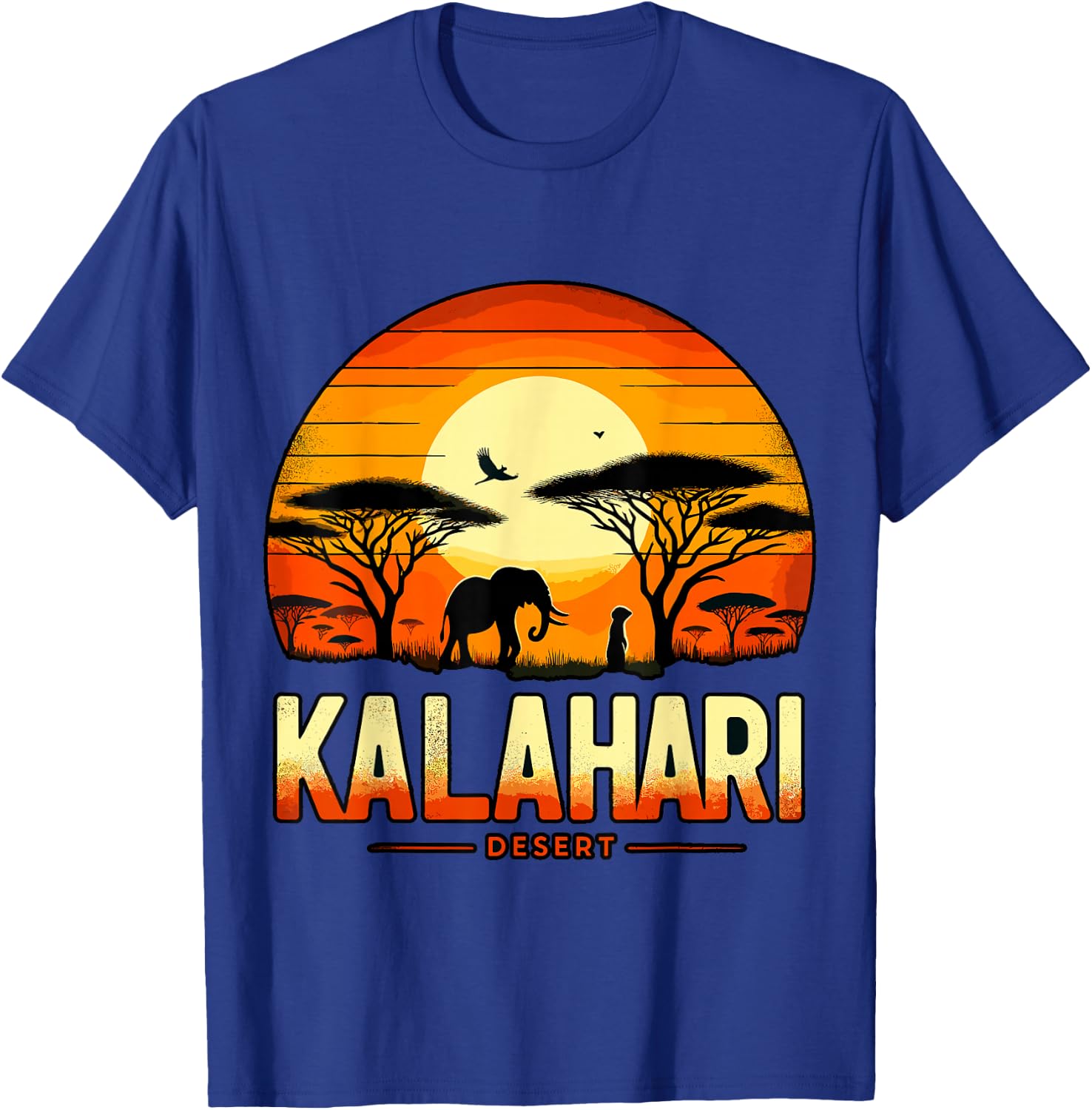 Kalahari Desert Africa Safari Elephant Sunset T-Shirt - T-Shirt | Royal
