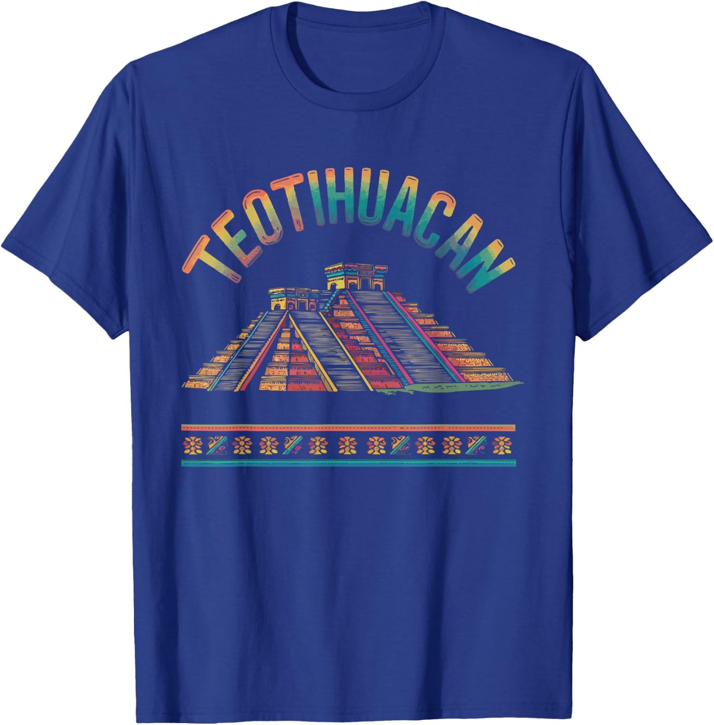Teotihuacan Ancient Mesoamerican Pyramid Mexico T-Shirt - T-Shirt | Royal