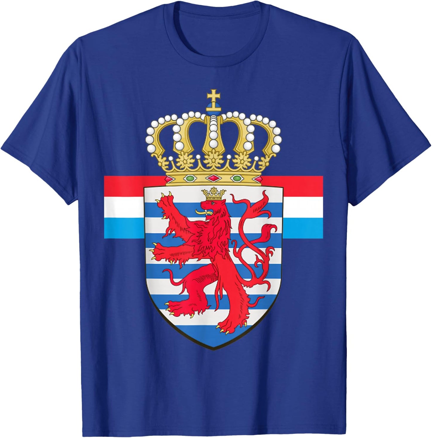 Luxembourg National Lion Emblem and Flag T-Shirt - T-Shirt | Royal