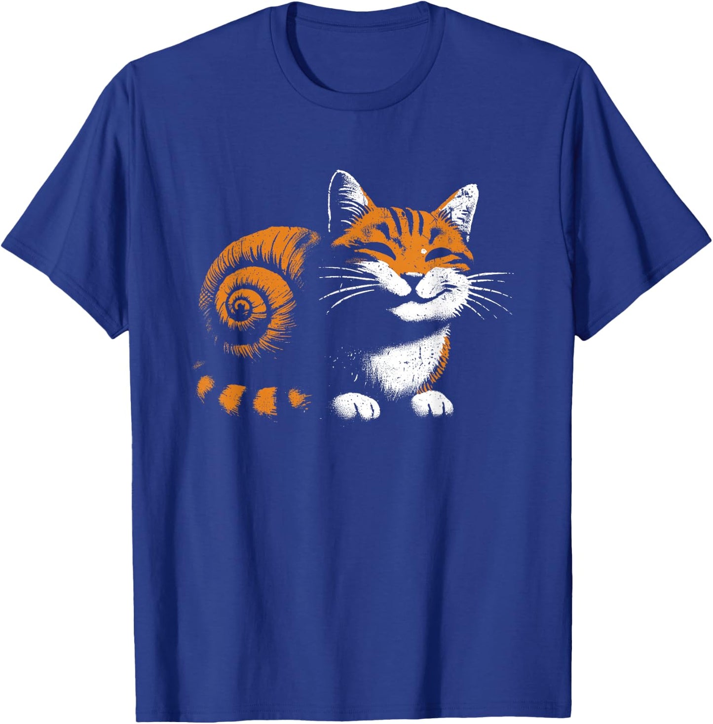Cat Snail - Vintage Funny Graphic 2 in 1 Cat Snail Lover T-Shirt - T-Shirt | Royal