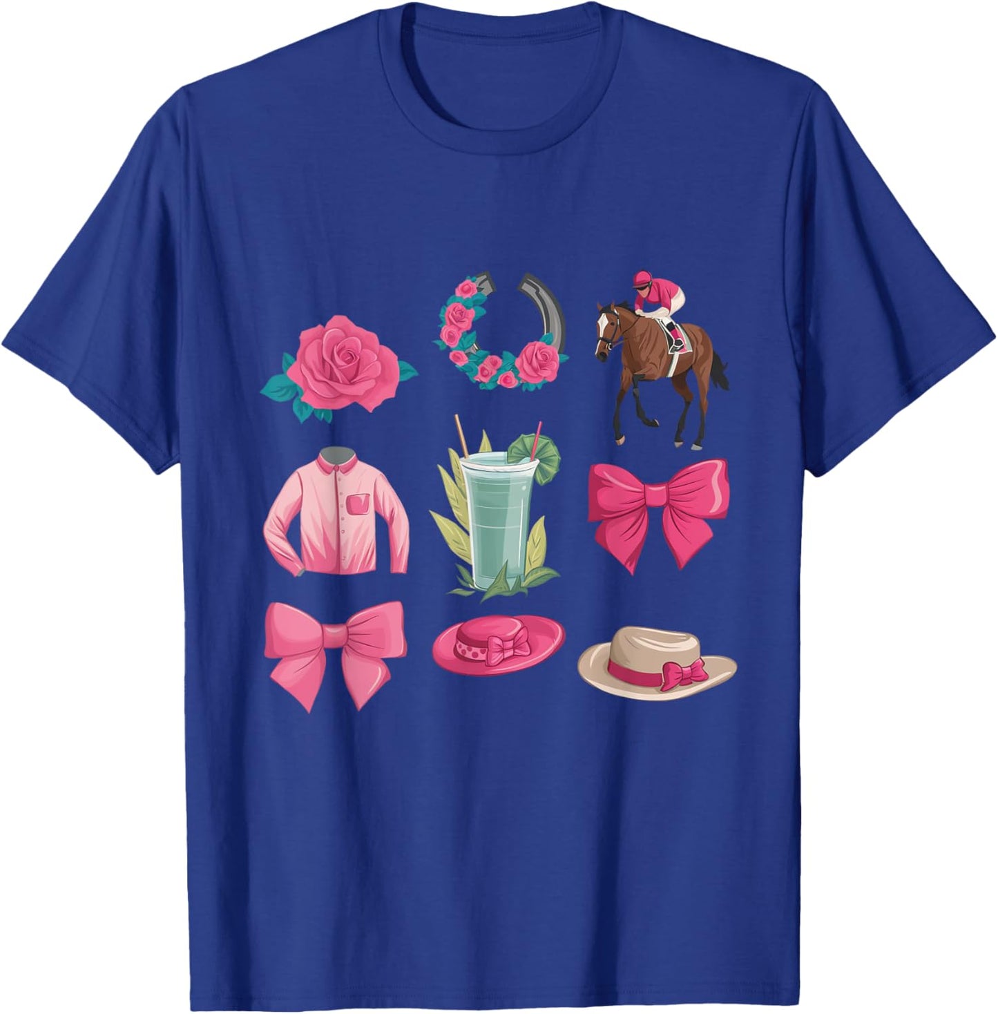 Pink Coquette Bow Derby Day Horse Racing Derby T-Shirt - T-Shirt | Royal