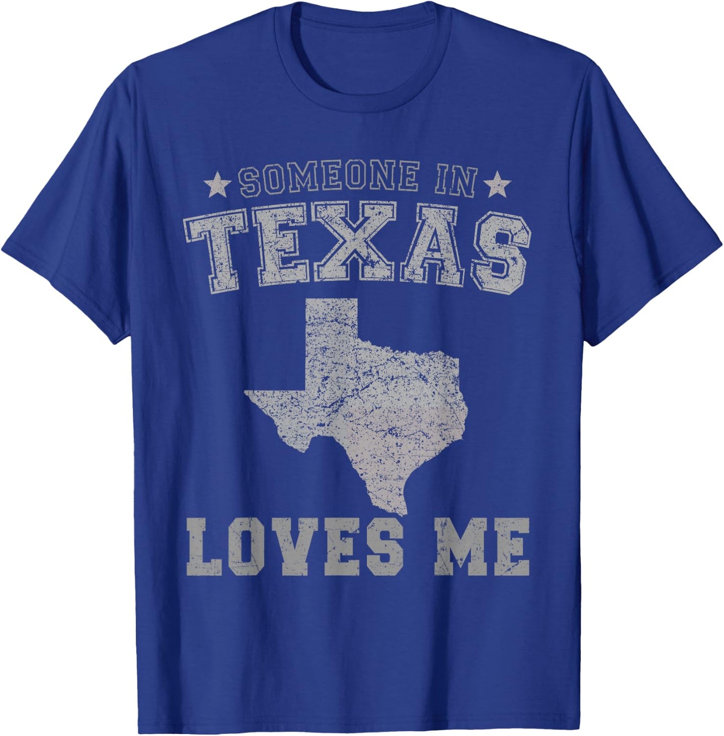 Someone in Texas Loves Me Heart Vintage State T-Shirt - T-Shirt | Royal