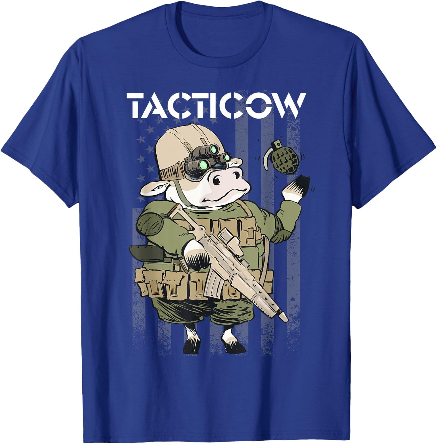 Funny Cow Farmer tactical dairy tactical men's women's T-Shirt - T-Shirt | Royal
