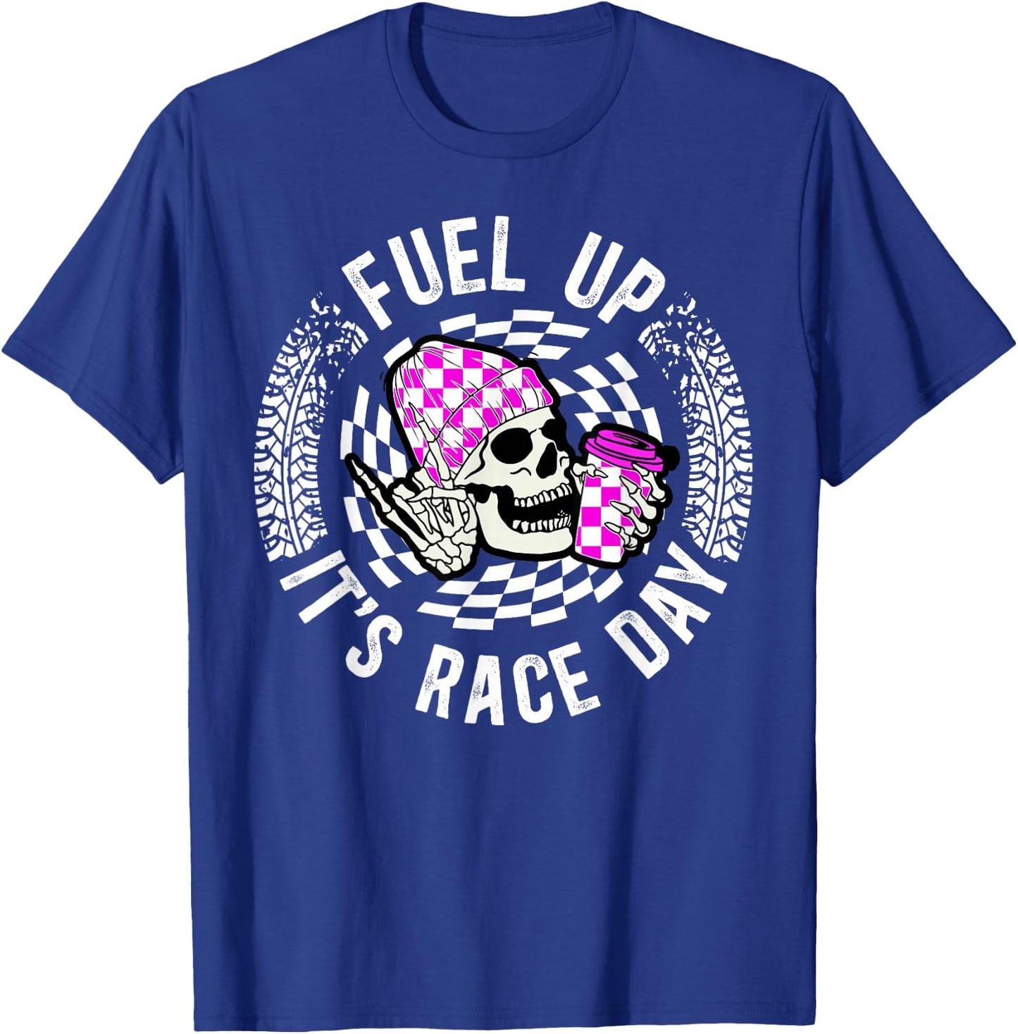 It's Race Day Racing Mom of A Racer Mother Racing Mama T-Shirt - T-Shirt | Royal