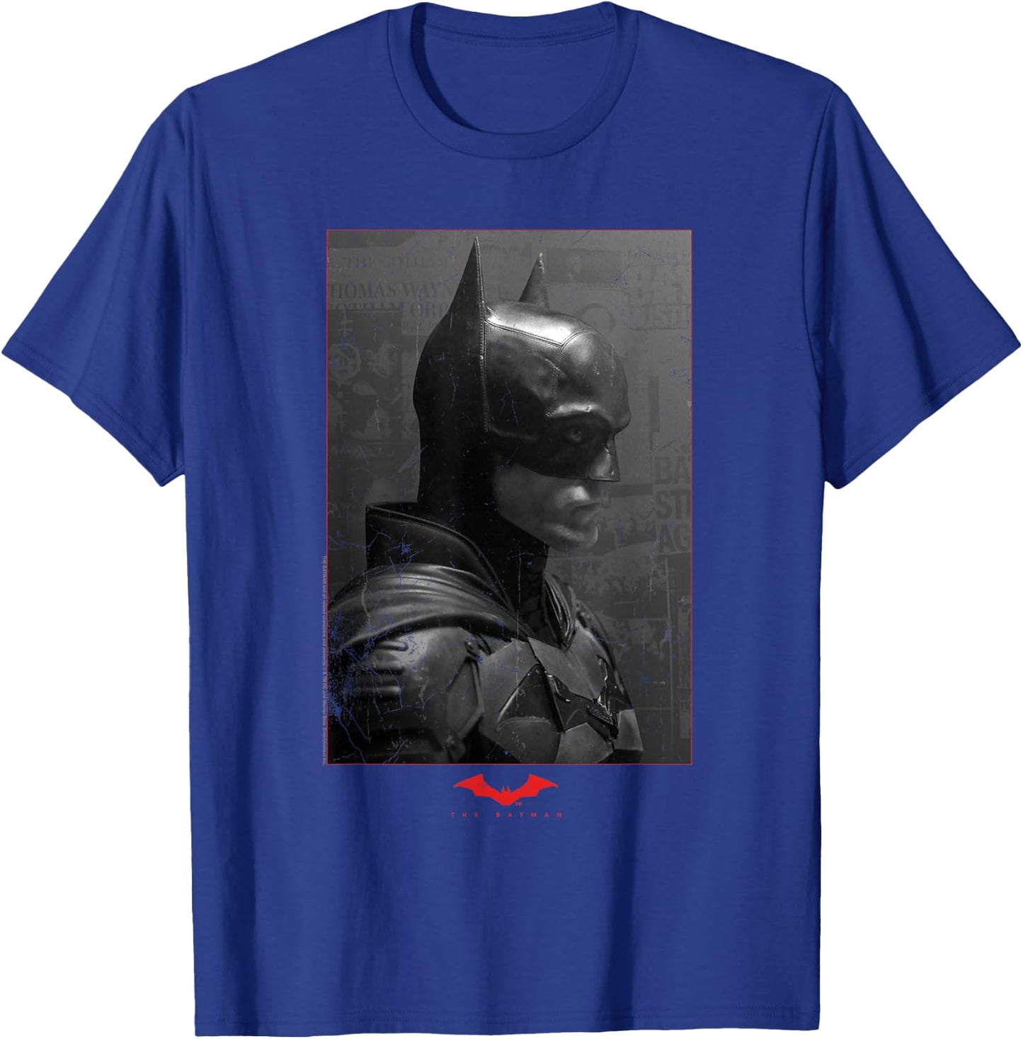 The Batman Worn Portrait T-Shirt - T-Shirt | Royal