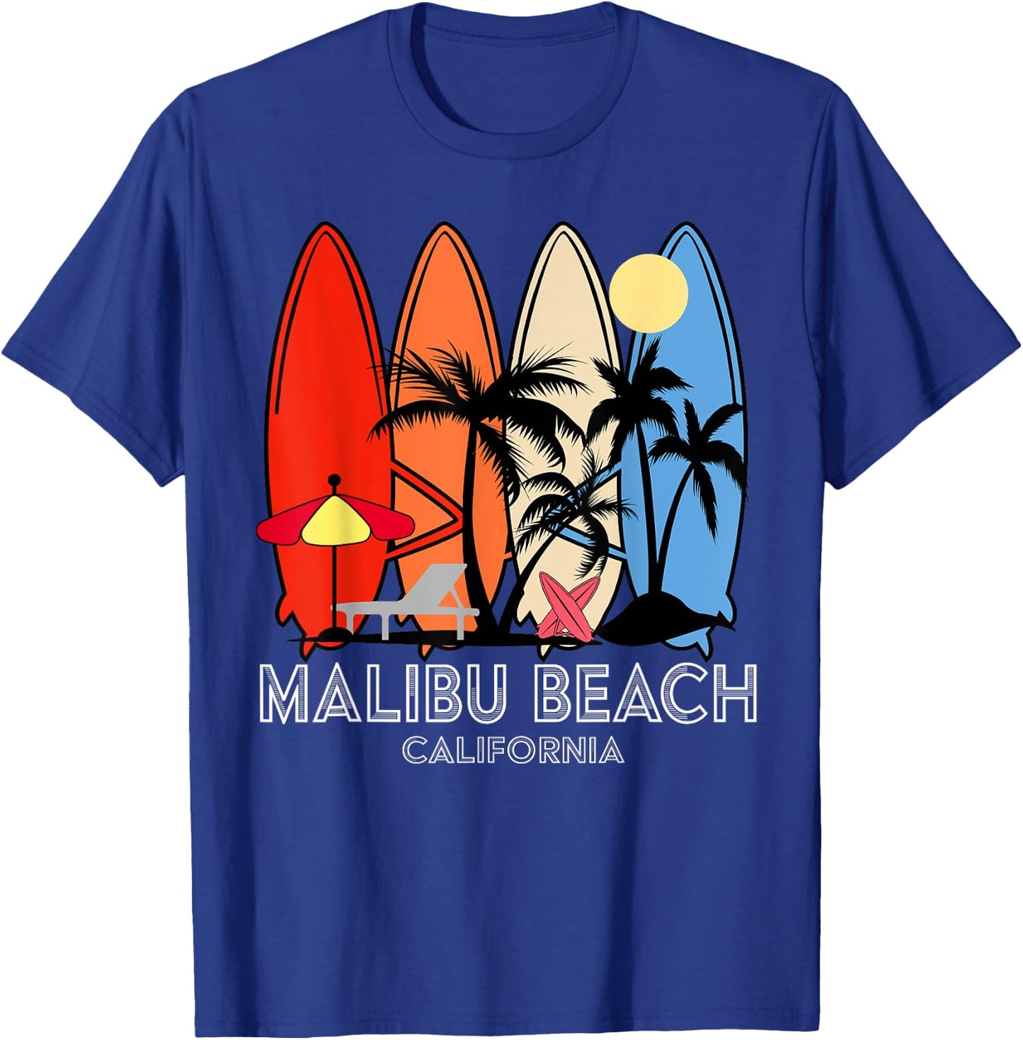 Malibu Beach California Retro Surfer Vintage Women Kids T-Shirt - T-Shirt | Royal