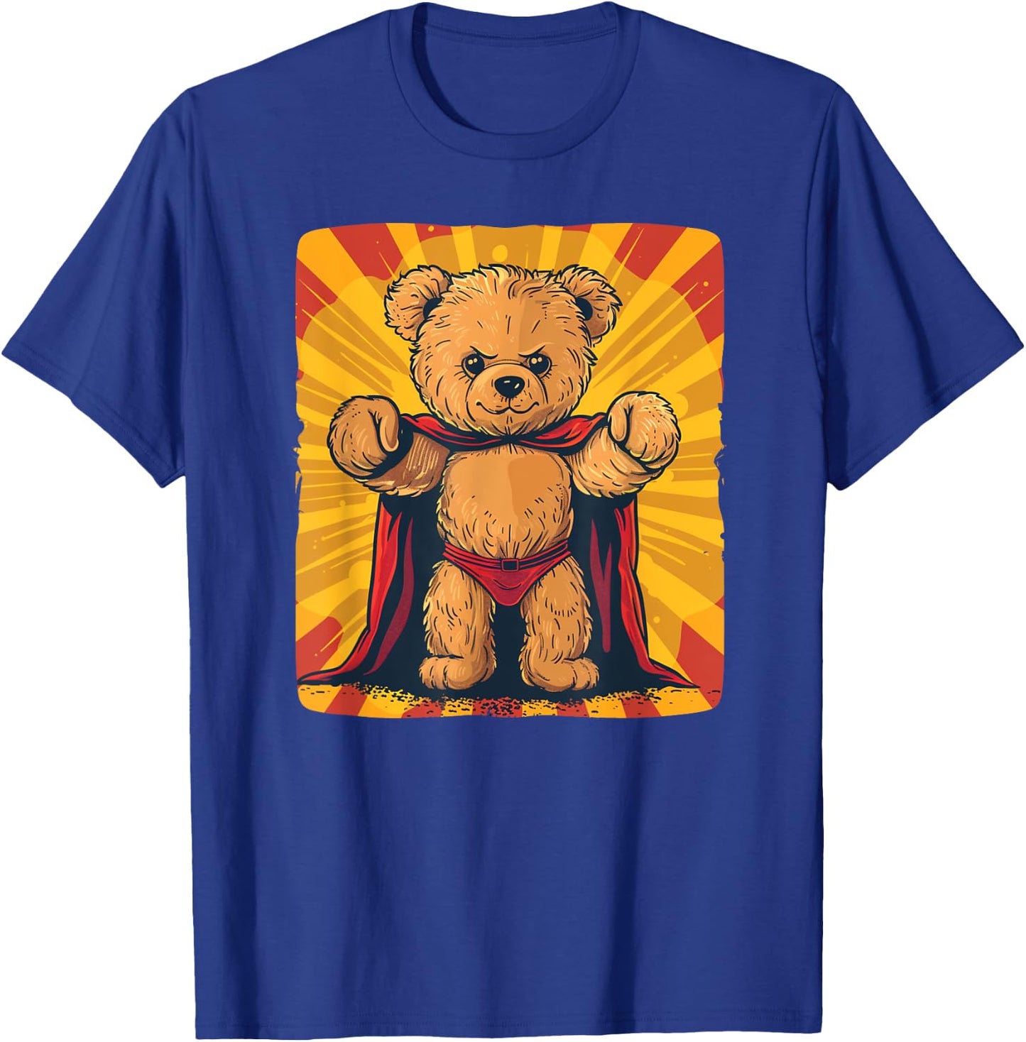 Superhero Teddy Bear T-Shirt - T-Shirt | Royal