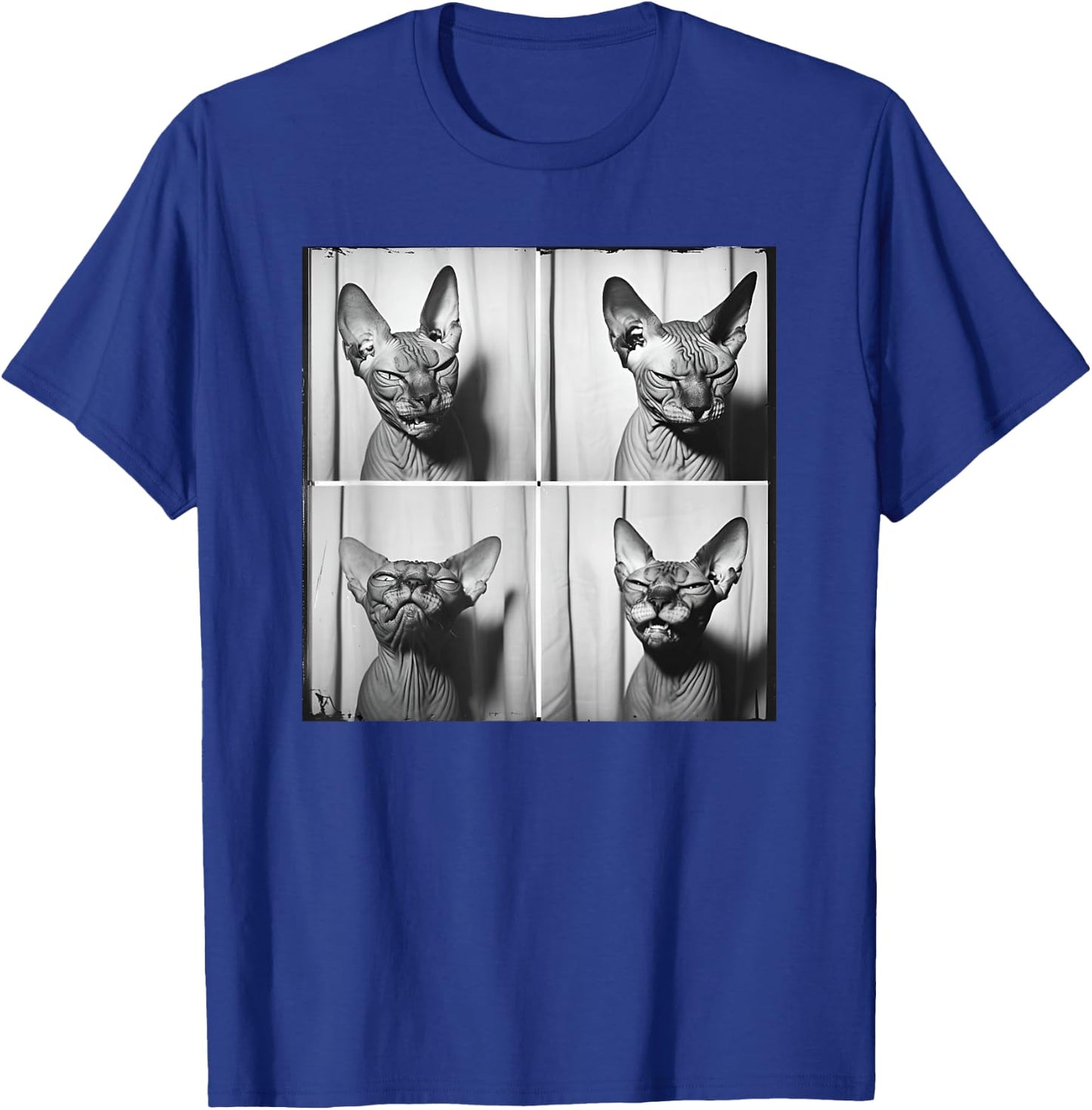 Funny Sphynx Cat Face Pet Photo Portrait Love Sphynx Cats Men Women Girls Kids T-Shirt - T-Shirt | Royal
