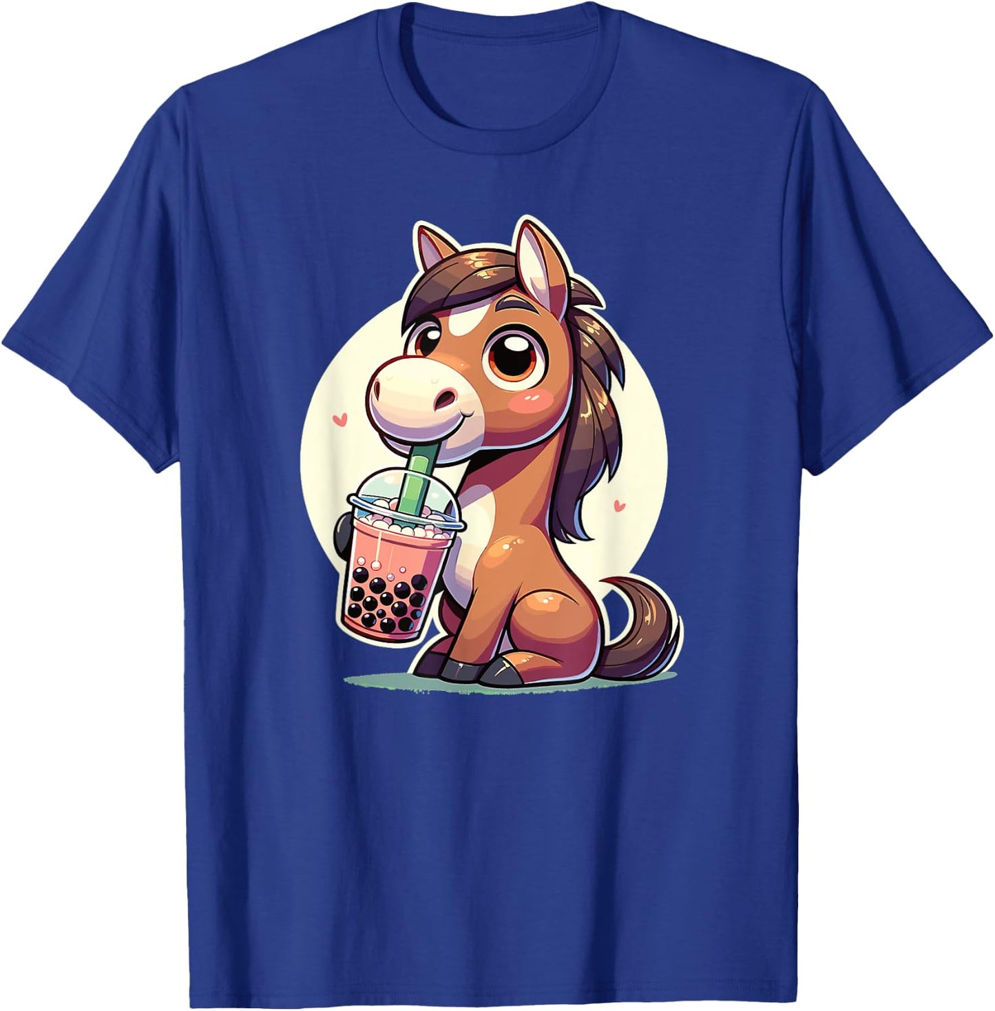 Kawaii Horses Bubble Tea Boba Horse T-Shirt - T-Shirt | Royal
