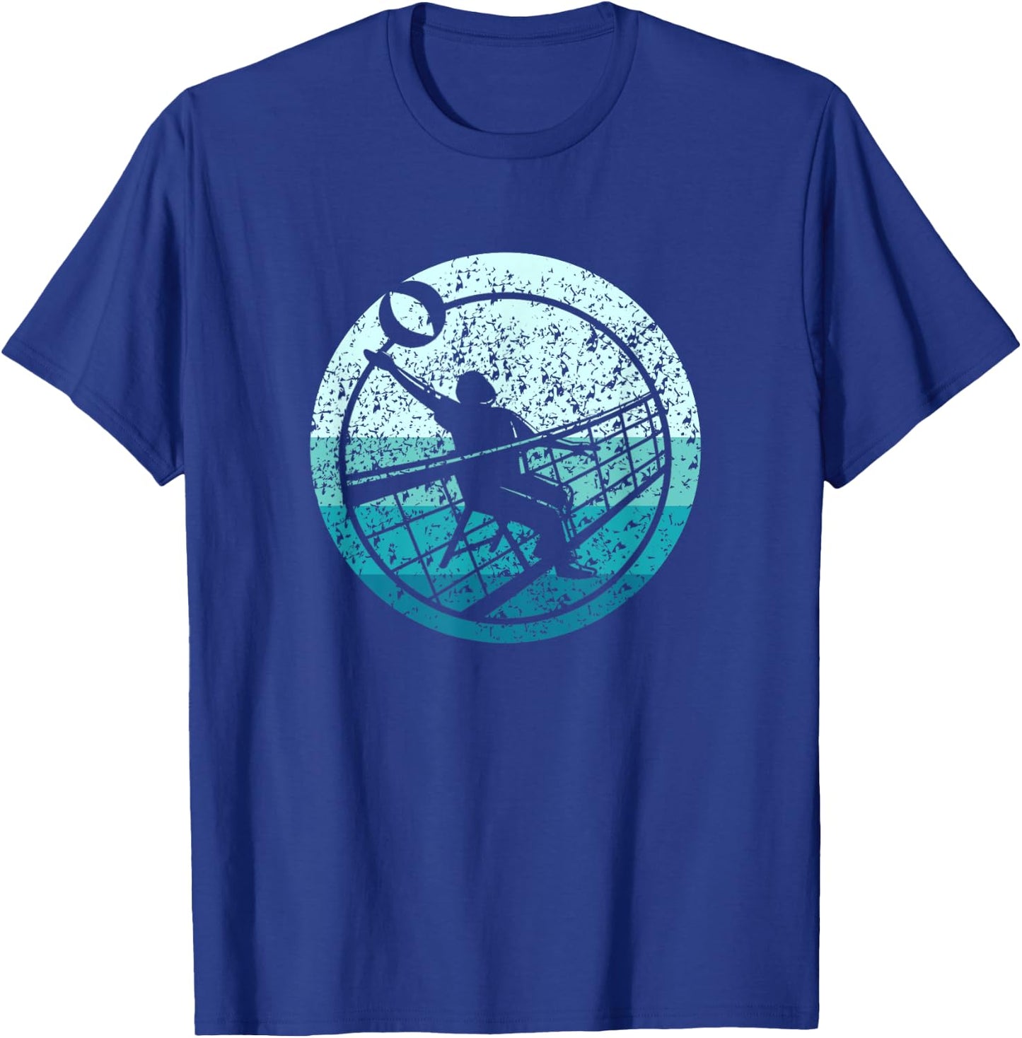 Retro Vintage Volleyballer Design Chair Volleyball T-Shirt - T-Shirt | Royal
