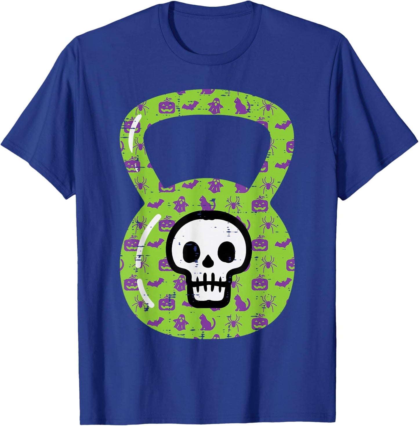 Halloween Gym Kettlebell Workout Exercise Costume Women Men T-Shirt - T-Shirt | Royal