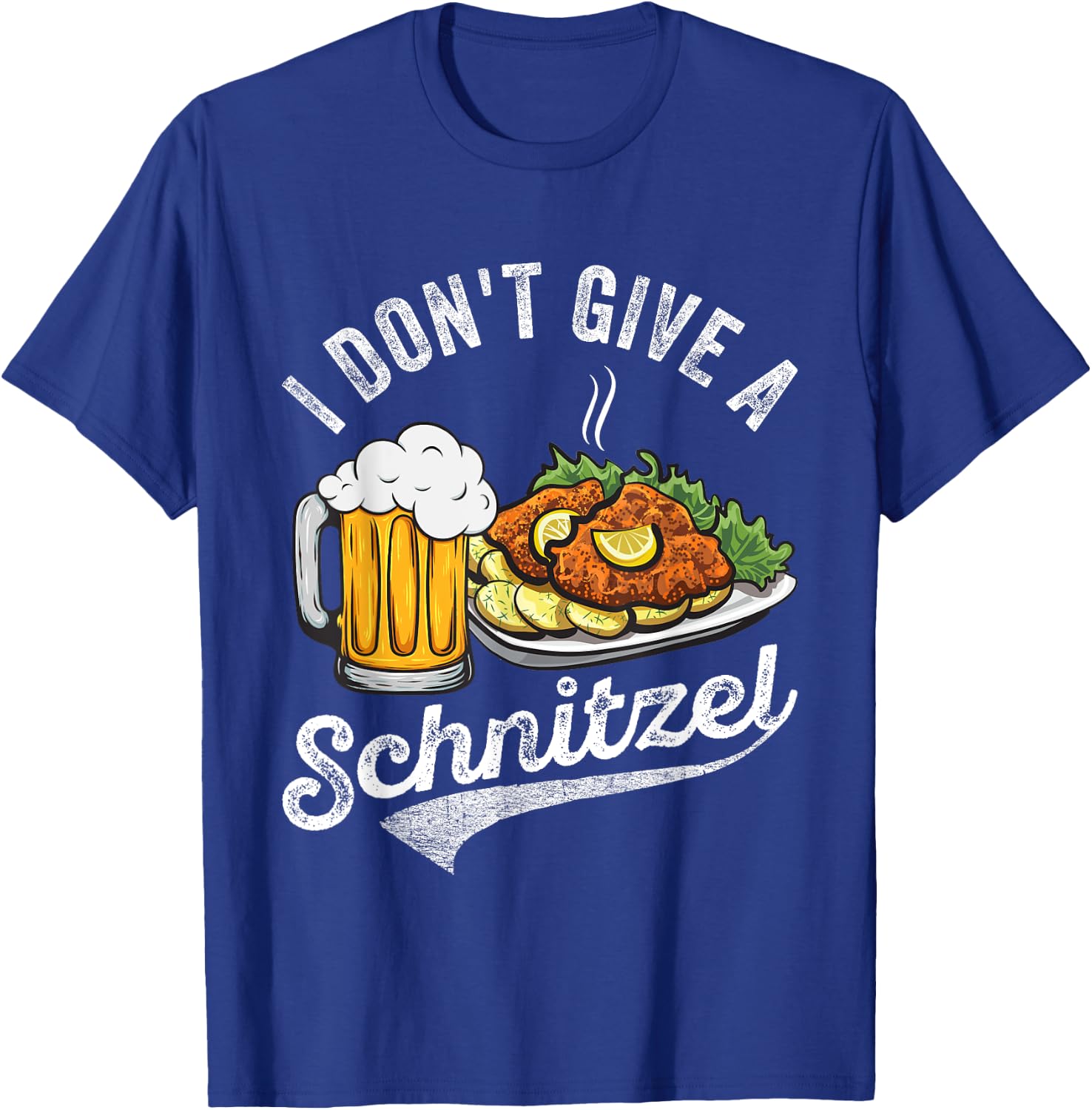 I Don't Give A Schnitzel German Beer Wurst Funny Oktoberfest T-Shirt - T-Shirt | Royal