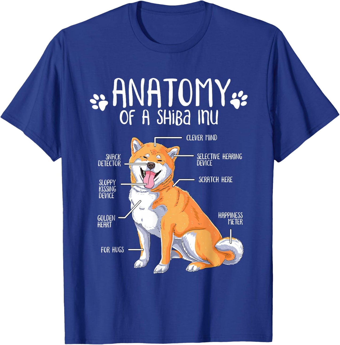Funny Anatomy of a Shiba Inu Dog Lover Cute Shiba Inu T-Shirt - T-Shirt | Royal