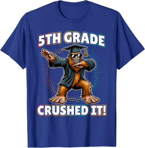 Dabbing Bigfoot 5th Grade Graduation for Boys Girls Kids T-Shirt - T-Shirt | Royal
