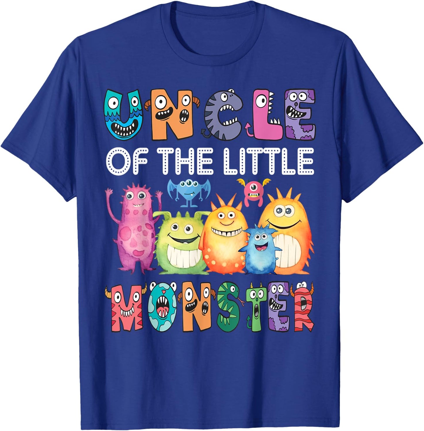 Uncle Of The Little Monster Kids 1St Birthday Party T-Shirt - T-Shirt | Royal