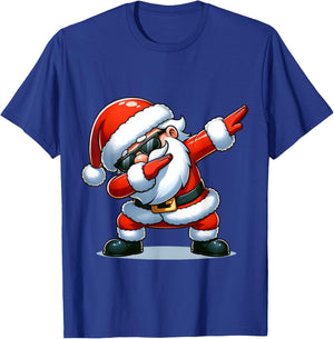Christmas Santa Dabbing Boys Santa Xmas Funny T-Shirt - T-Shirt | Royal