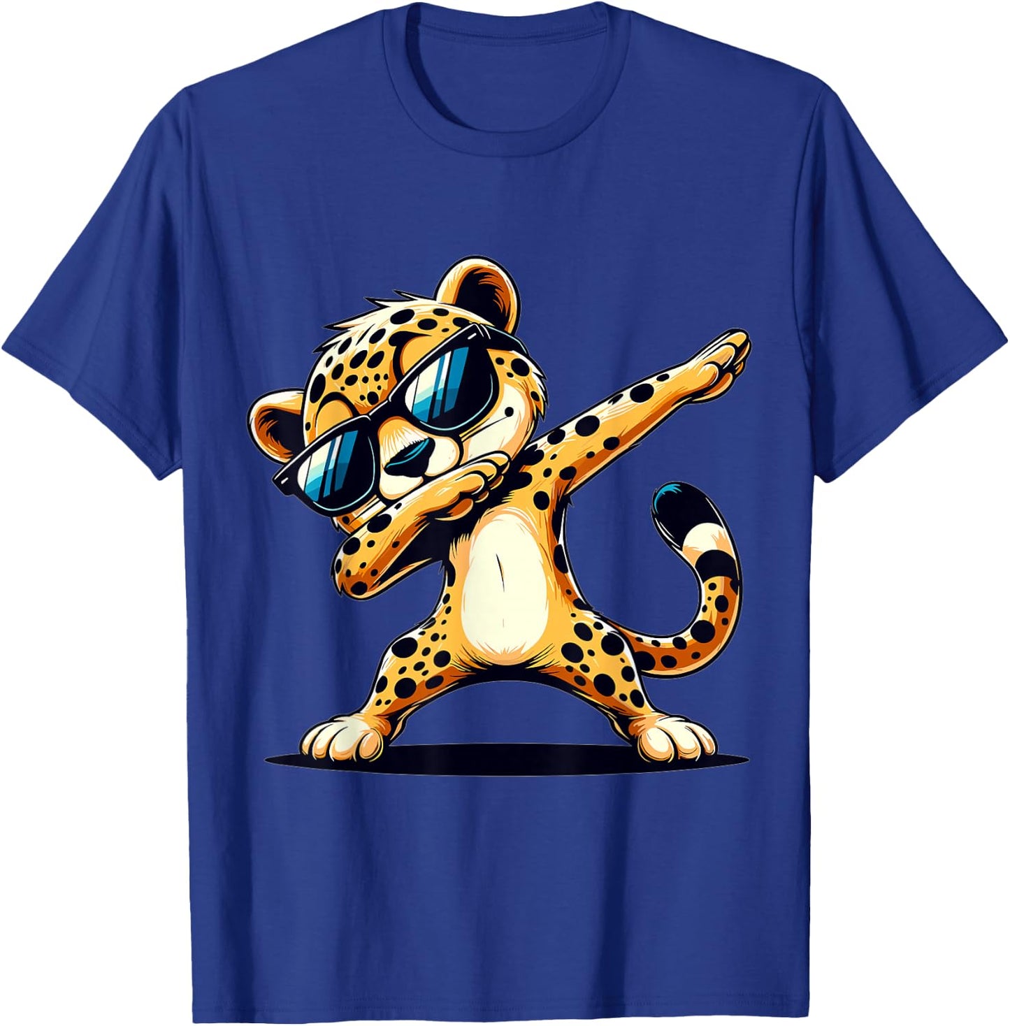 Dabbing Cheetah Sunglasses Cheetah Animal T-Shirt - T-Shirt | Royal