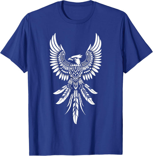 Thunderbird Native American Tribal Art T-Shirt - T-Shirt | Royal