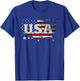American Flag USA United States America US 4Th July T-Shirt - T-Shirt | Royal