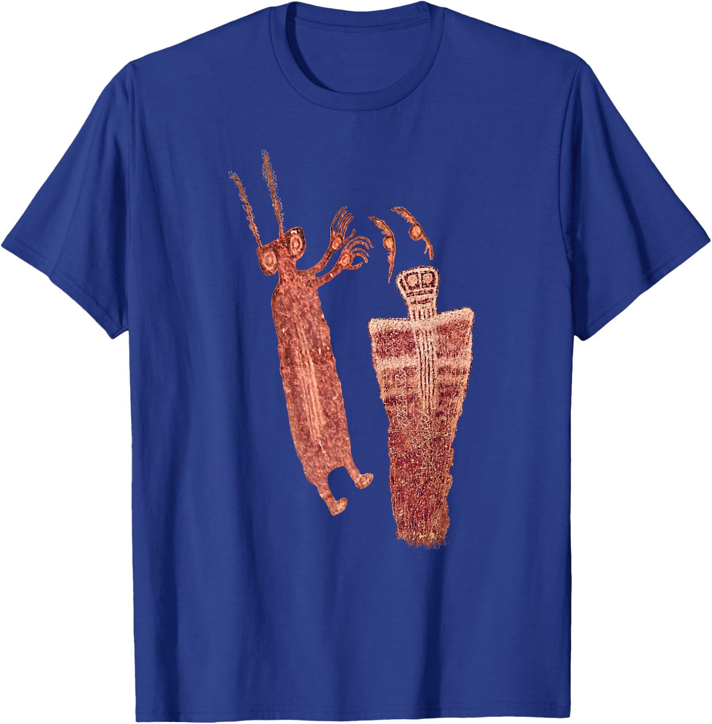 Ghost & Shaman Petroglyphs. T-Shirt - T-Shirt | Royal