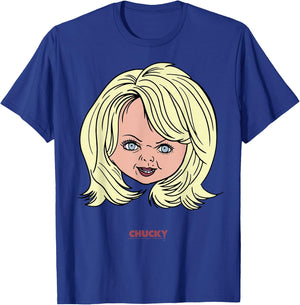 Chucky Tiffany Big Face Portrait T-Shirt - T-Shirt | Royal