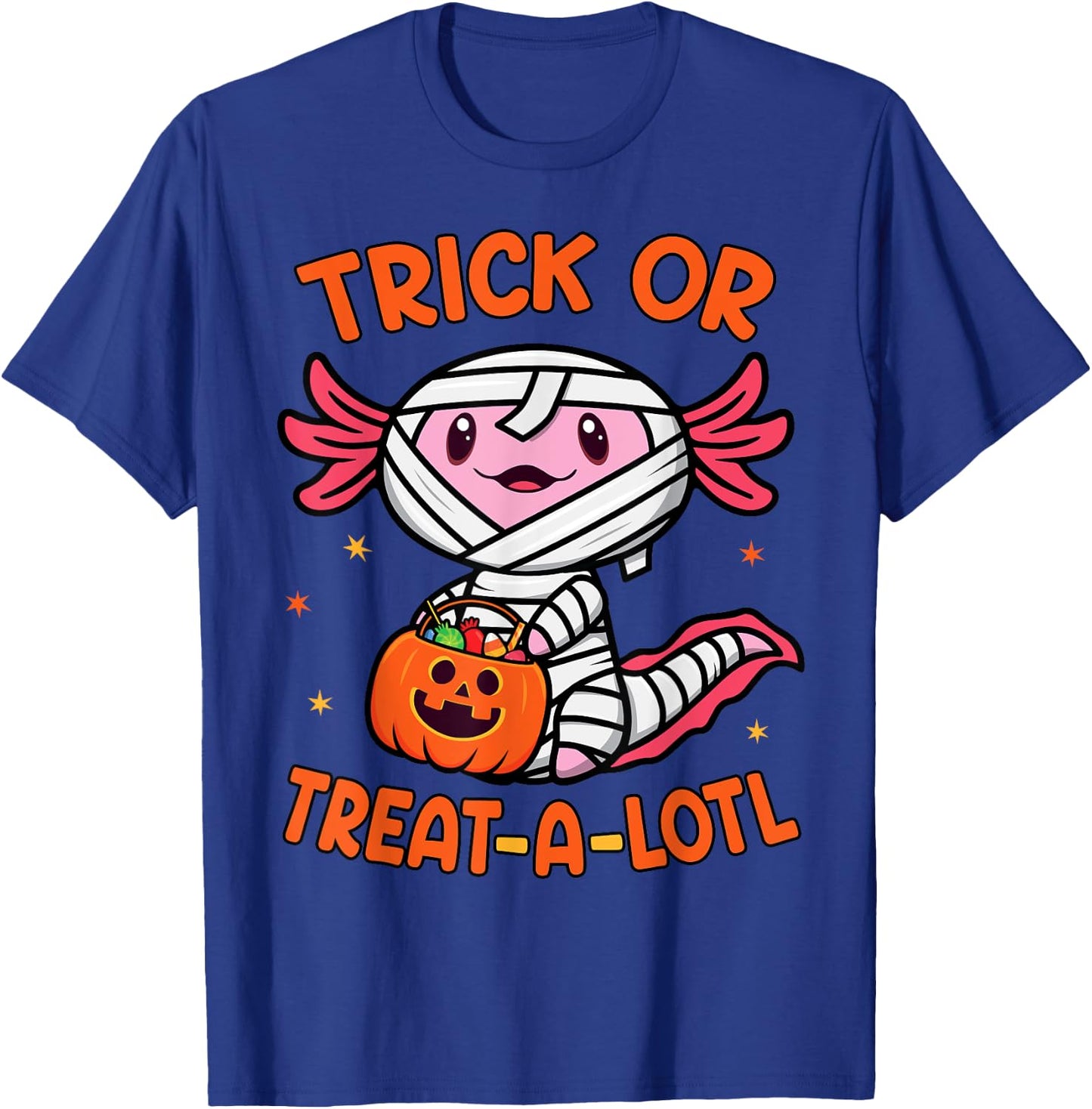 Trick or Treat A Lotl Axolotl Halloween Costume Toddler Kids T-Shirt - T-Shirt | Royal