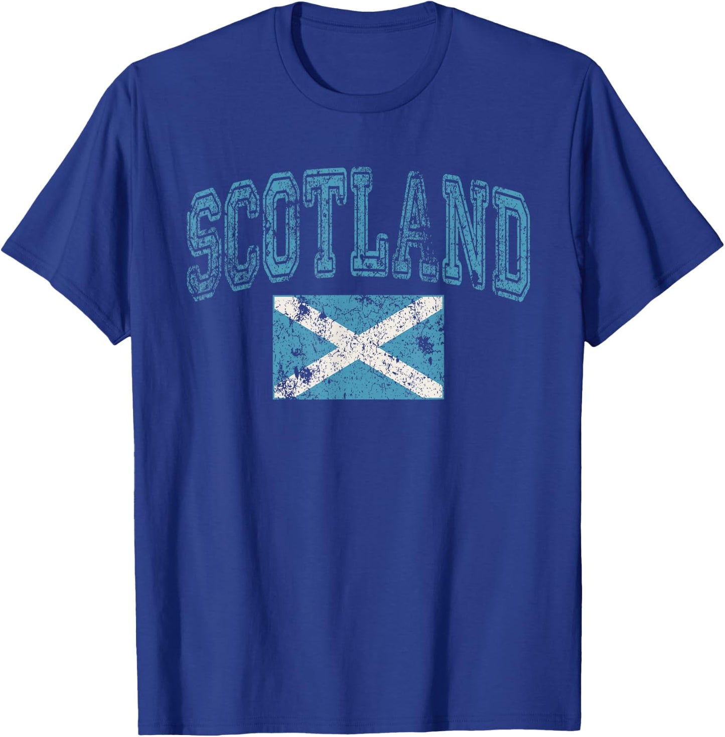 Vintage Retro Faded Scotland Flag Scottish Pride T-Shirt - T-Shirt | Royal