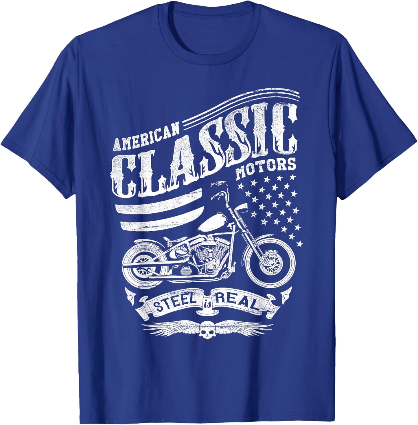 American Classic Motors Steel Is Real T-Shirt - T-Shirt | Royal