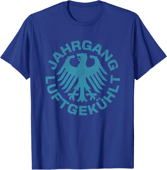 Classic Car Racing "Vintage Air-Cooled" German Luftgekuhlt T-Shirt - T-Shirt | Royal