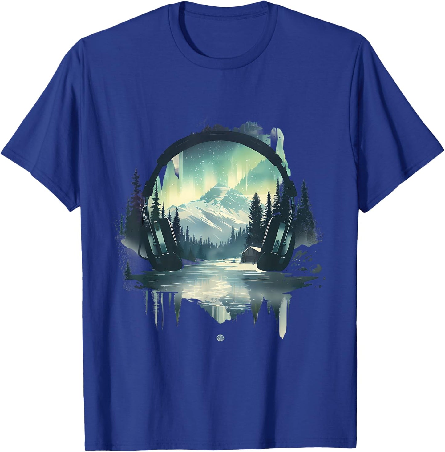 Headphones Music DJ Beatmaker Nature Dance Music House Music T-Shirt - T-Shirt | Royal