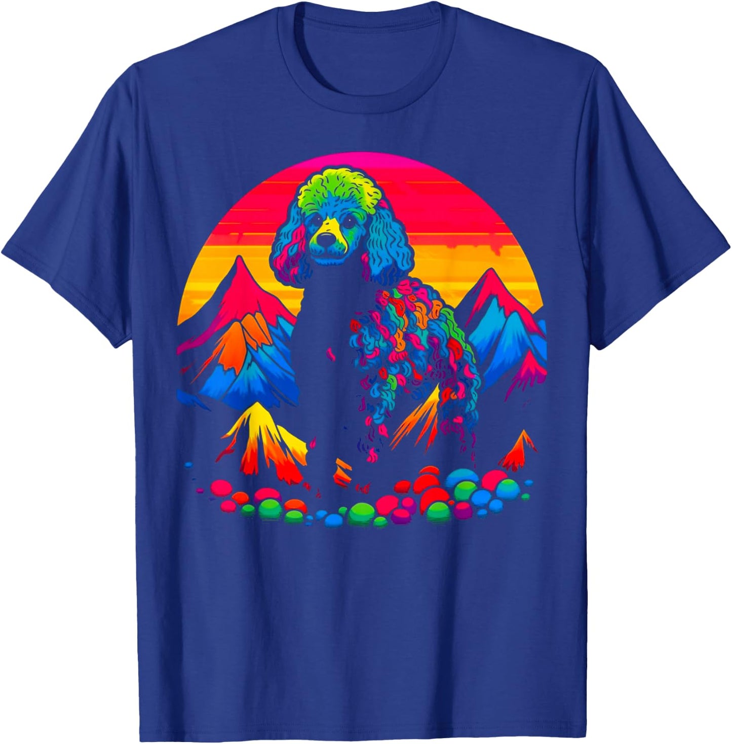 Pop Art Design Poodle Dog Hike T-Shirt - T-Shirt | Royal