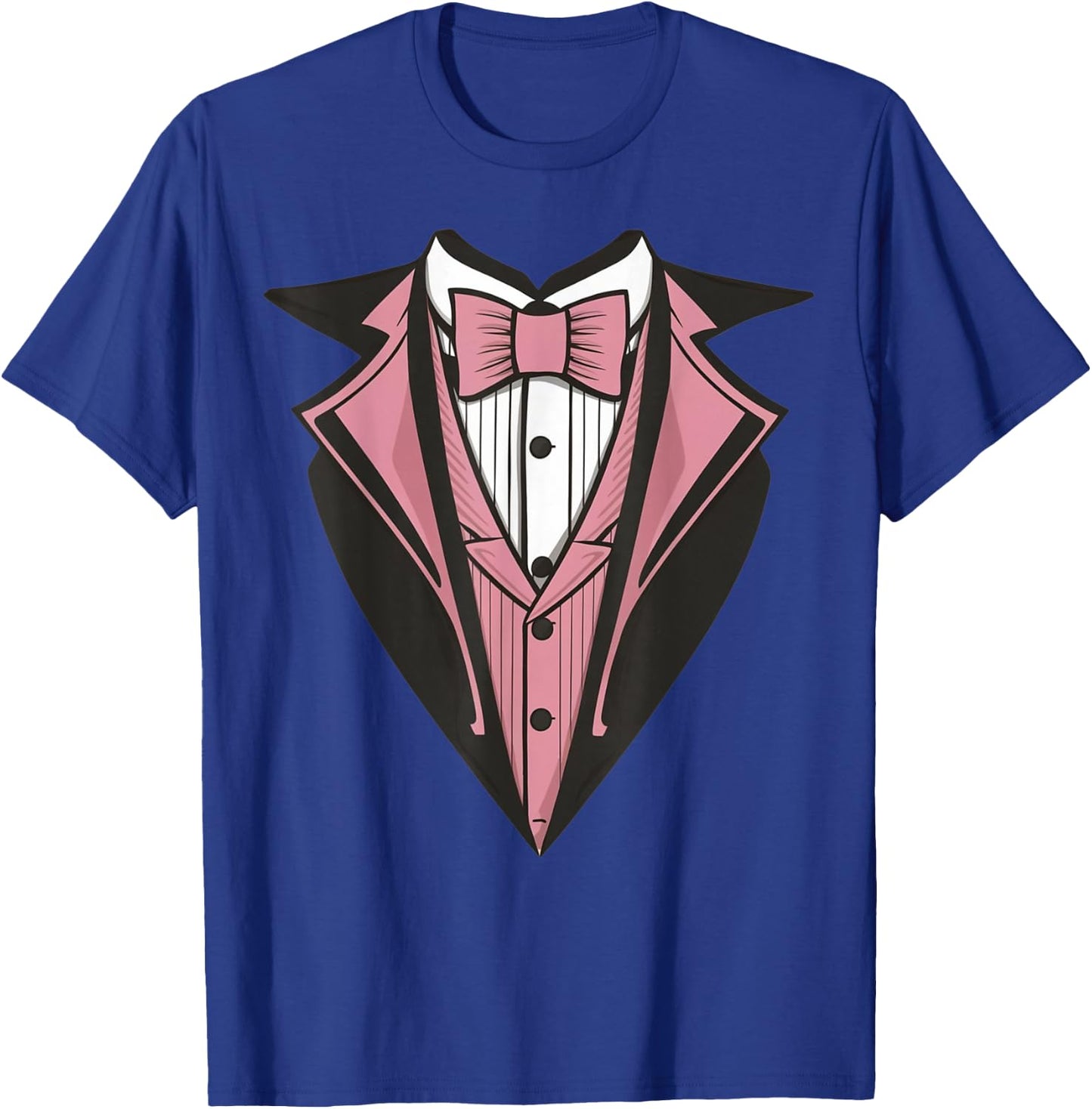 Kids Adult Pink Tuxedo, Toddler Tux Costume Youth Tux T-Shirt - T-Shirt | Royal