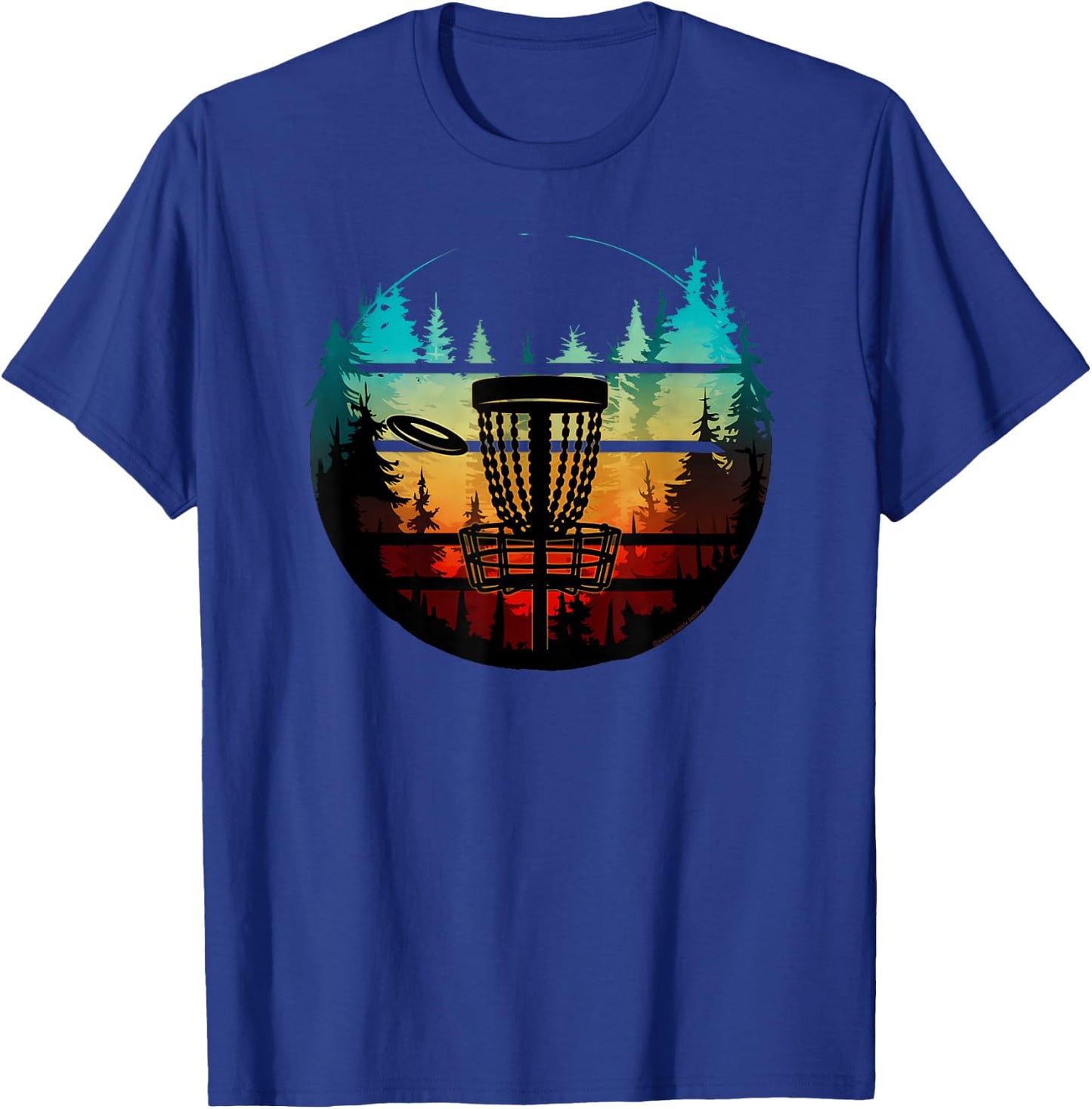 Cool Disc Golf in the Trees Disc Golf T-Shirt - T-Shirt | Royal