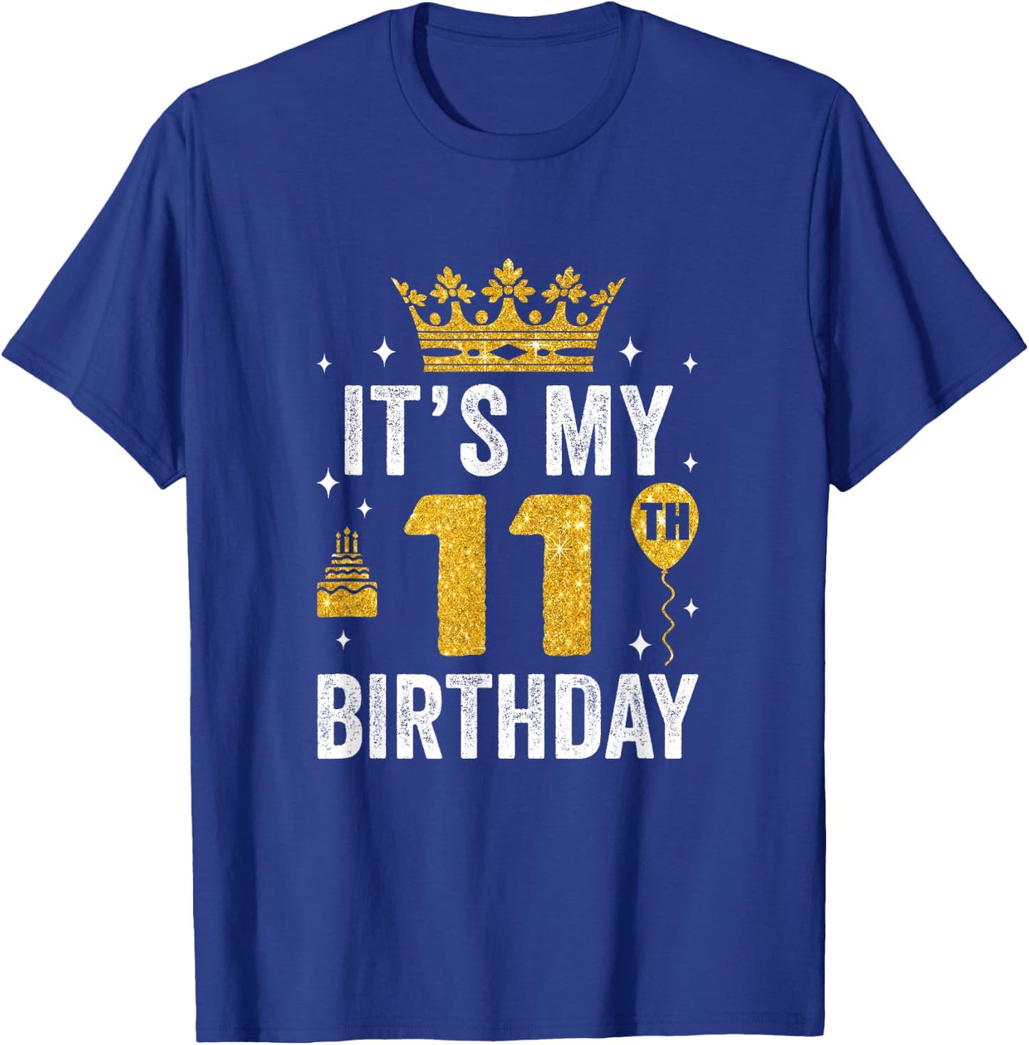 It's My 11Th Birthday Idea For 11 Years Boys And Girls T-Shirt - T-Shirt | Royal