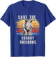 Save The Chubby Unicorns Retro Sunset Rhino Funny T-Shirt - T-Shirt | Royal