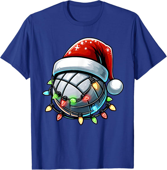Christmas Volleyball Xmas Santa Volleyball Lover Boys Kids T-Shirt - T-Shirt | Royal