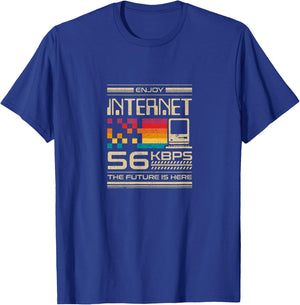 Enjoy Internet 56k Modem Computer Geek Developer 90s Gift T-Shirt - T-Shirt | Royal