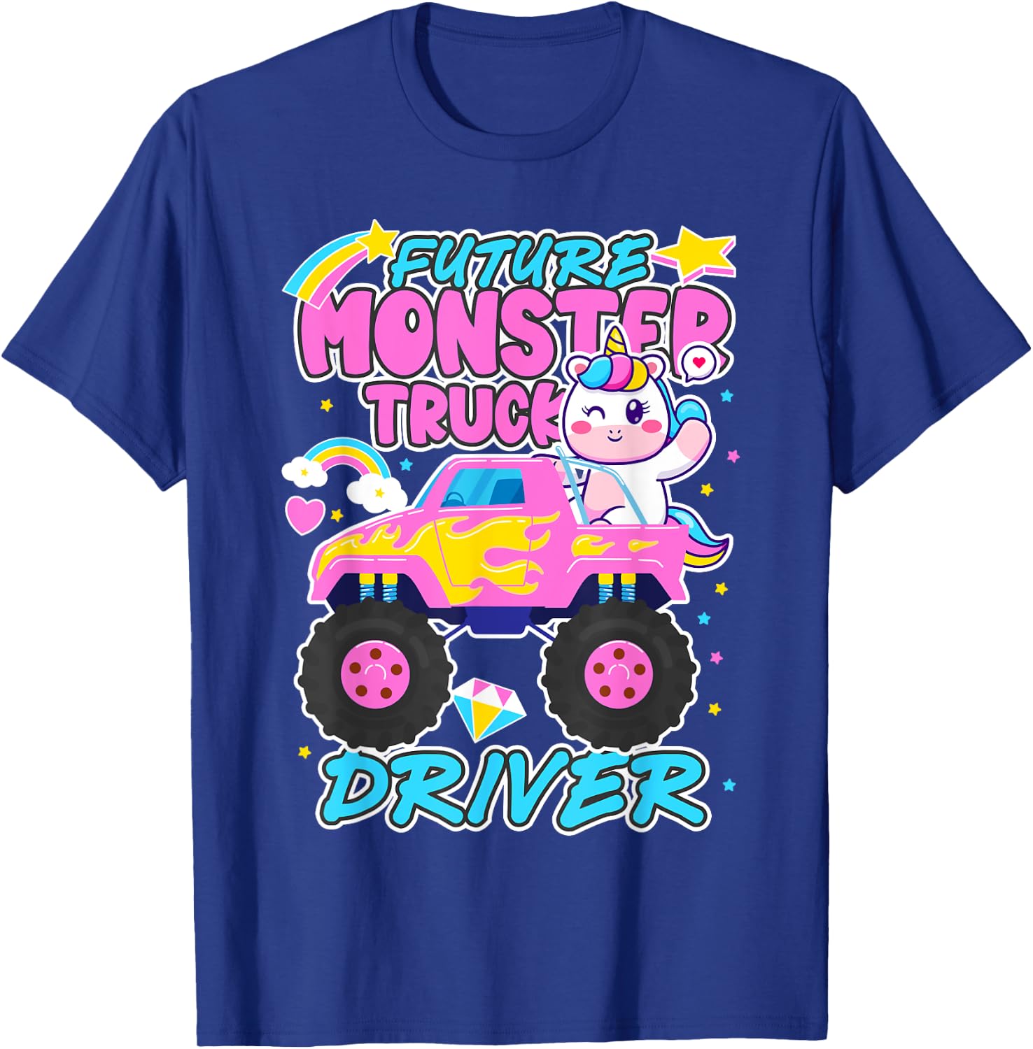 Future Monster Trucks Driver Funny Monster Trucking Lovers T-Shirt - T-Shirt | Royal
