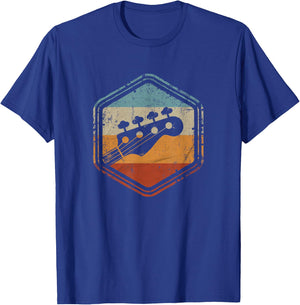 Bass Guitar Vintage Headstock for Bass Player Bassist T-Shirt - T-Shirt | Royal