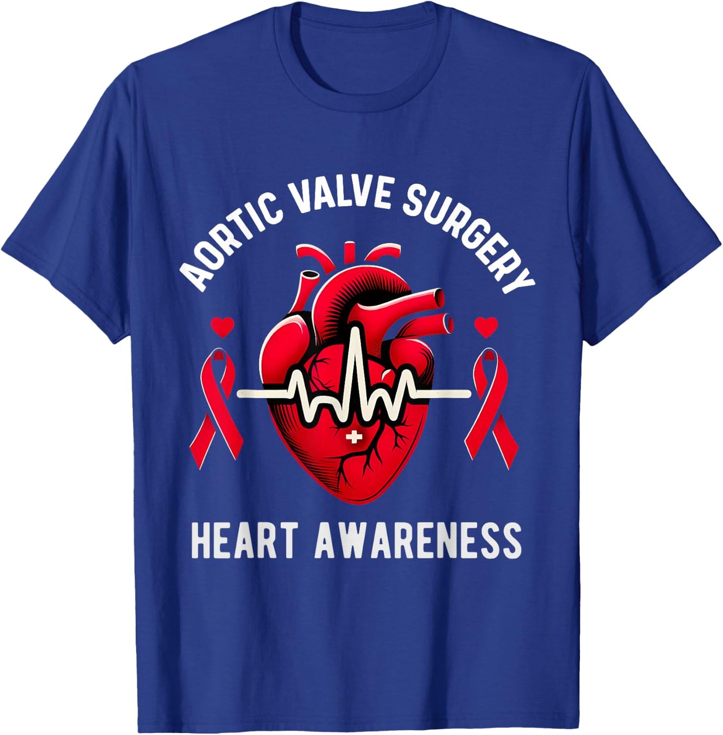 Heart Valve Surgery Shirt Heart Awareness T-Shirt - T-Shirt | Royal