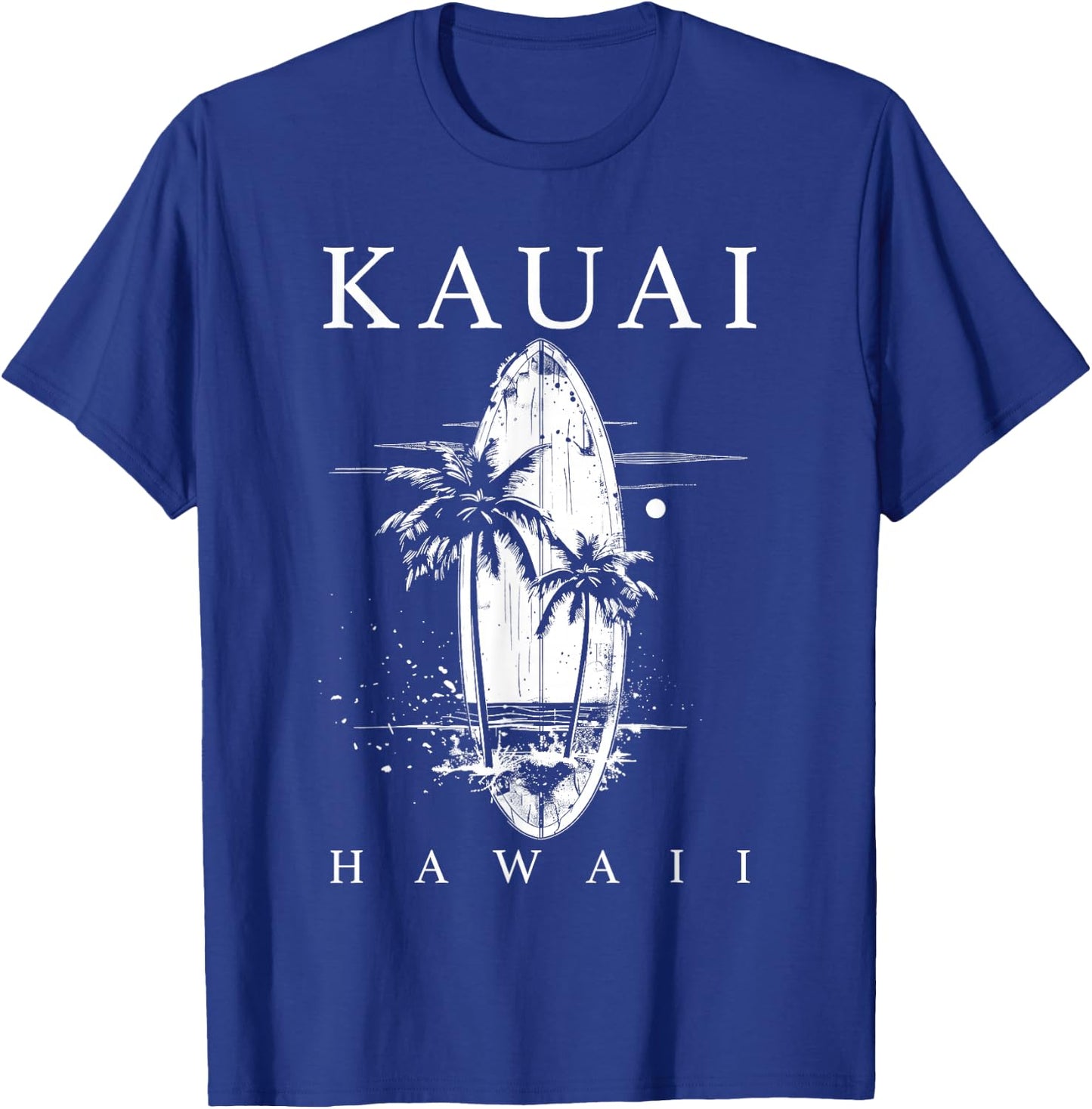 Kauai Hawaii Surf Hawaii Vintage Surfer T-Shirt - T-Shirt | Royal