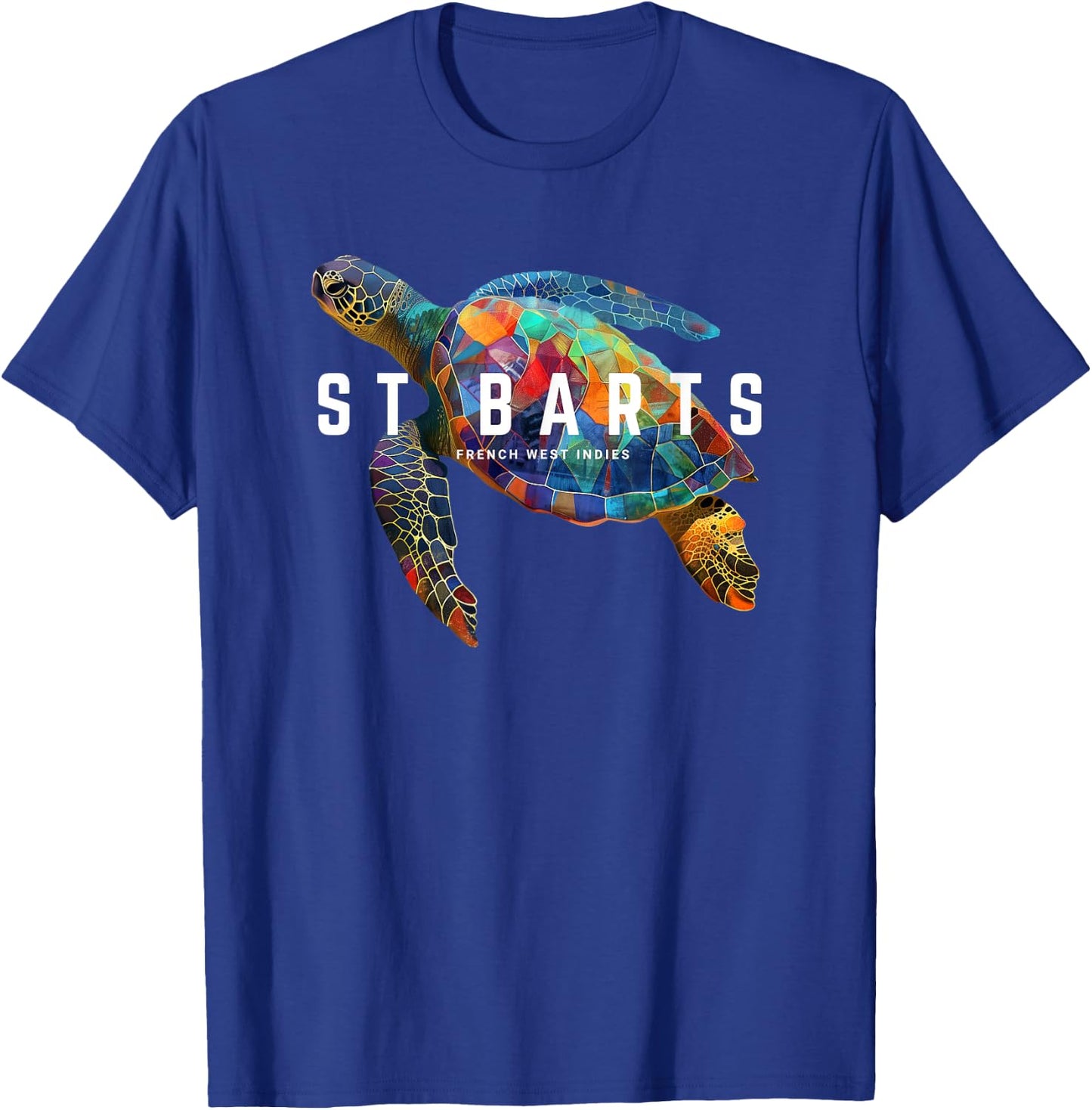 St Barts Caribbean Vintage St. Barths Ocean Sea Turtle T-Shirt - T-Shirt | Royal