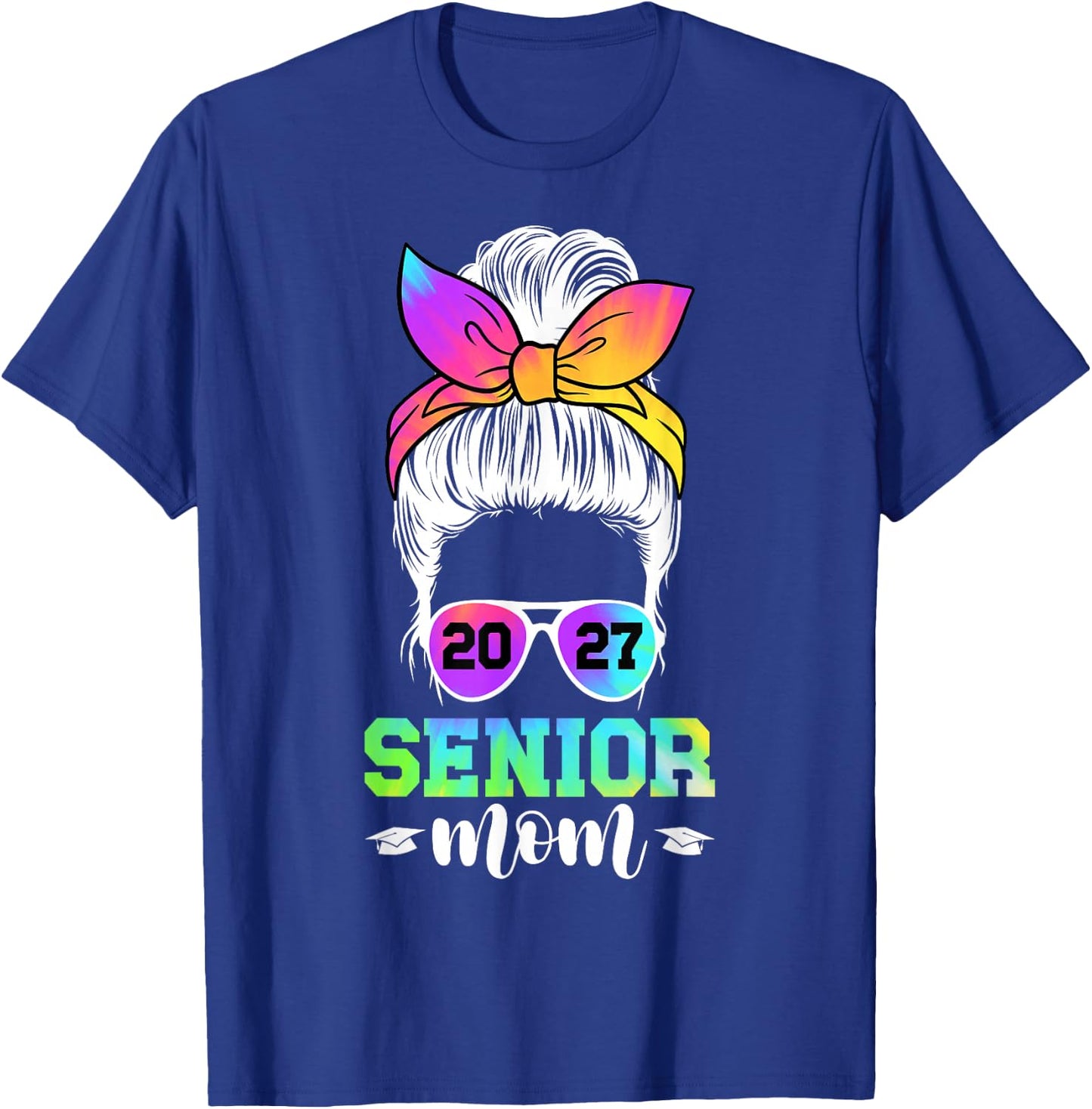 Senior Mom 2027 Class Of 2027 Mother Of Senior 2027 Mama T-Shirt - T-Shirt | Royal
