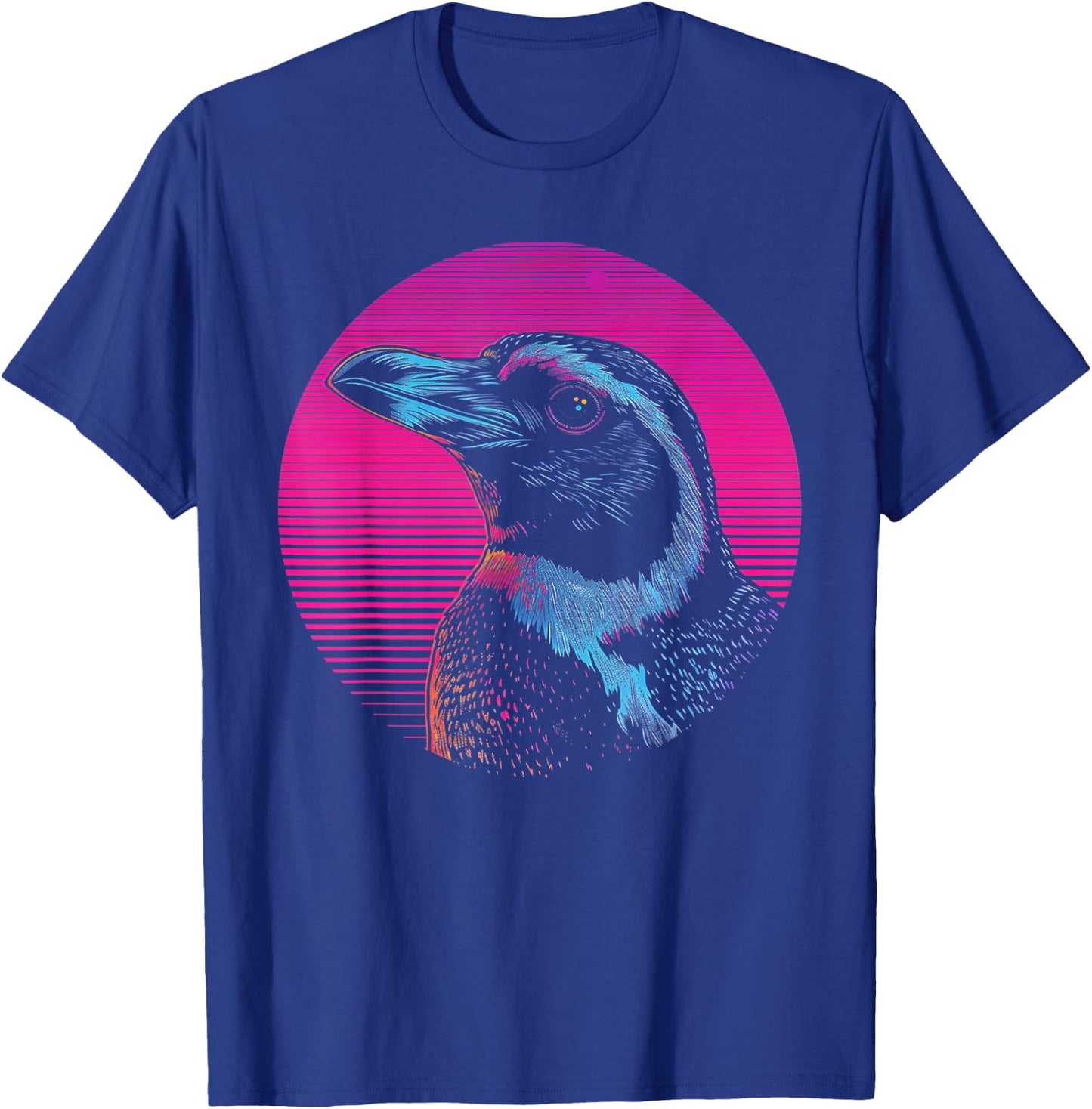 Penguin Vaporwave Aesthetic Vintage Synthwave 80s 90s Retro T-Shirt - T-Shirt | Royal