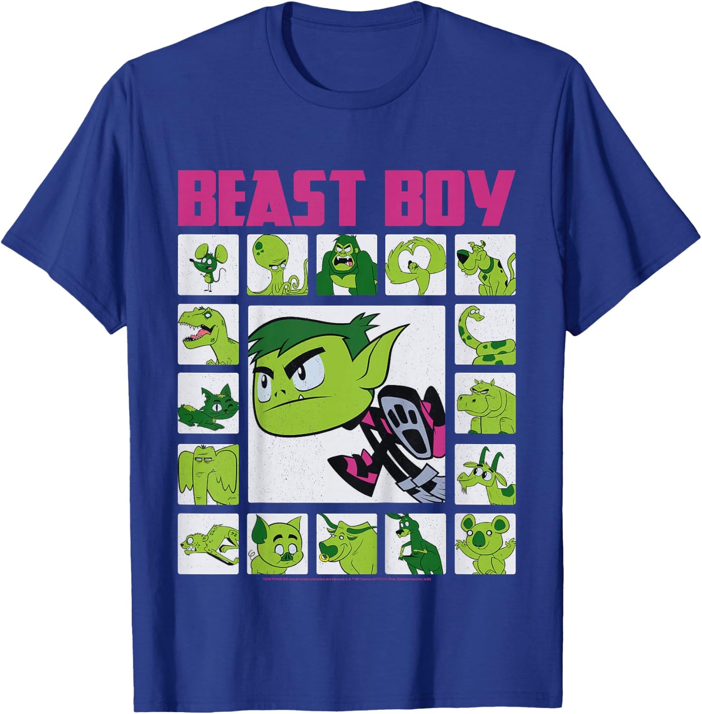 Kids DC Comics Teen Titans Go! Beast Boy Box Up T-Shirt - T-Shirt | Royal